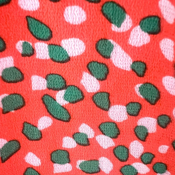 Boden Ingrid Orange Speckled Midi Dress Long Sleeve Viscose Chiffon Sz 6 Petite - Picture 10 of 14